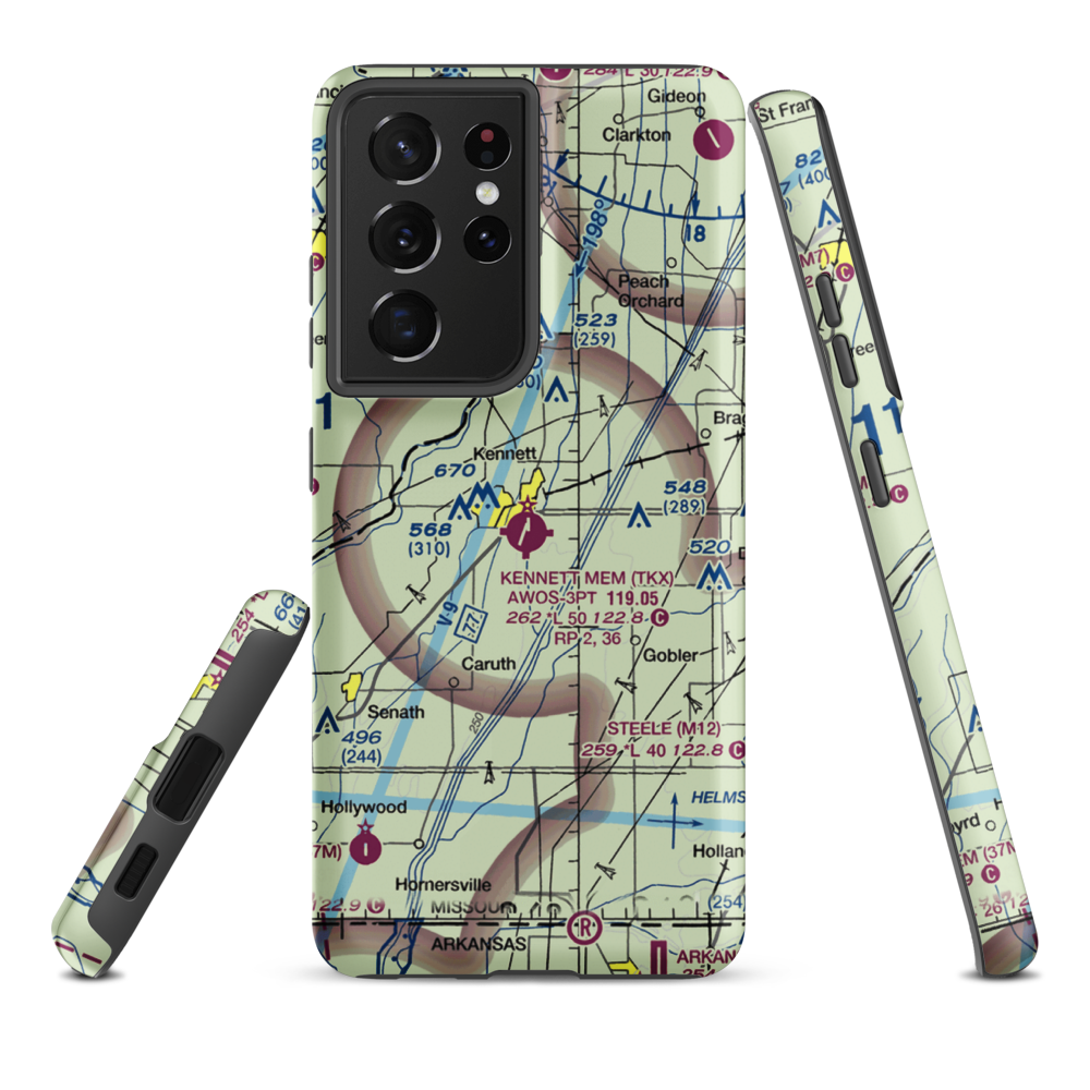Kennett Memorial Airport (TKX) VFR Sectional Samsung Phone Case Samsung Galaxy S21 Ultra model shown