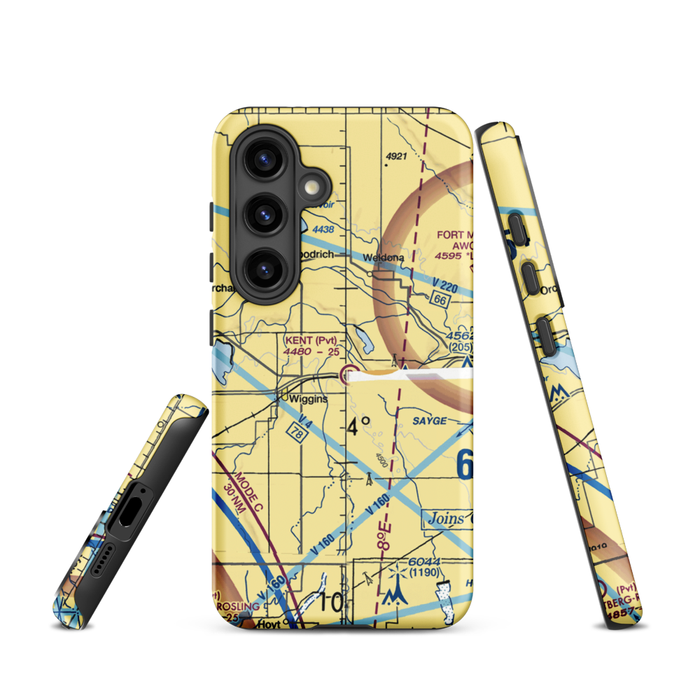 Kent Airport (8CO0) VFR Sectional Samsung Phone Case Samsung Galaxy S24 model shown