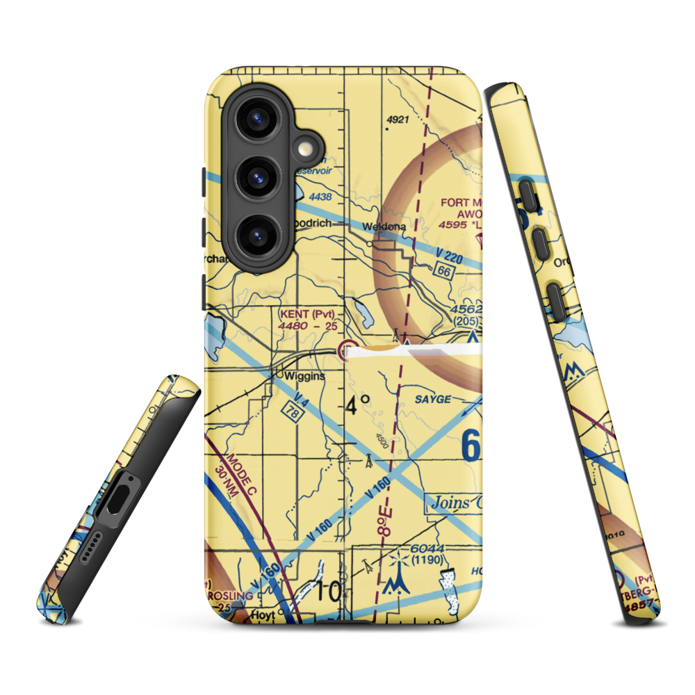 Kent Airport (8CO0) VFR Sectional Samsung Phone Case Samsung Galaxy S24 Plus model shown