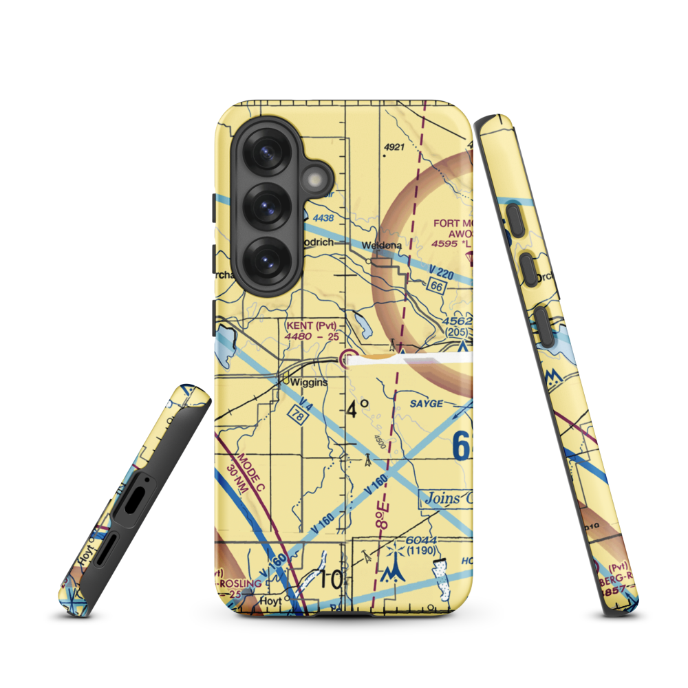 Kent Airport (8CO0) VFR Sectional Samsung Phone Case Samsung Galaxy S25 model shown