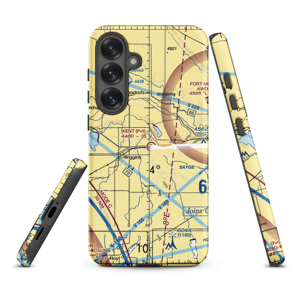 Kent Airport (8CO0) VFR Sectional Samsung Phone Case Samsung Galaxy S25 Plus model shown