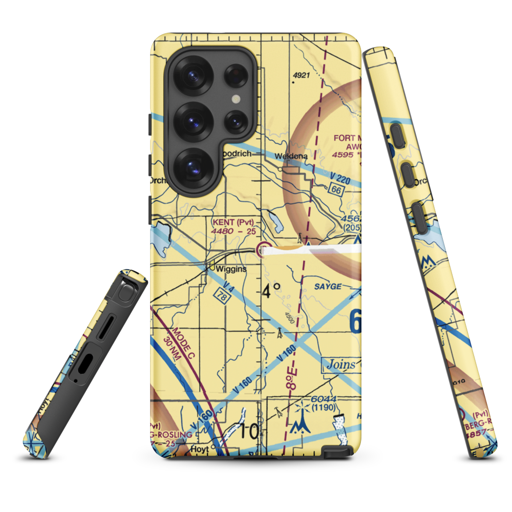 Kent Airport (8CO0) VFR Sectional Samsung Phone Case Samsung Galaxy S25 Ultra model shown