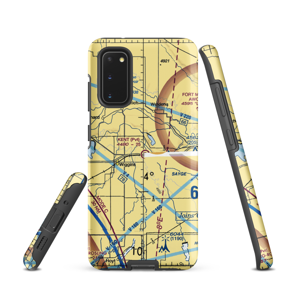 Kent Airport (8CO0) VFR Sectional Samsung Phone Case Samsung Galaxy S20 model shown