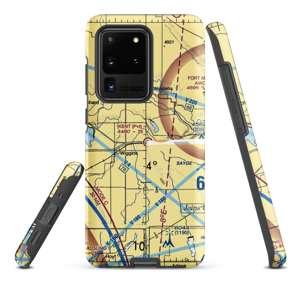 Kent Airport (8CO0) VFR Sectional Samsung Phone Case Samsung Galaxy S20 Ultra model shown