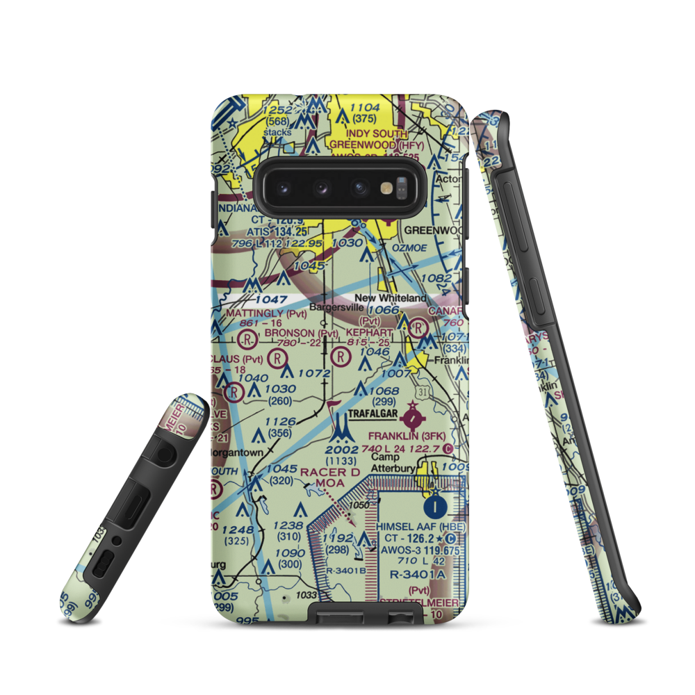 Kephart Field Airport (IN01) VFR Sectional Samsung Phone Case Samsung Galaxy S10 model shown
