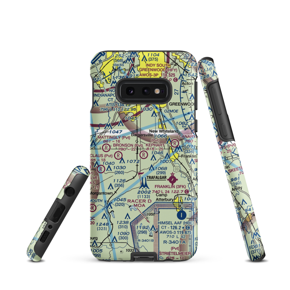 Kephart Field Airport (IN01) VFR Sectional Samsung Phone Case Samsung Galaxy S10 Plus model shown