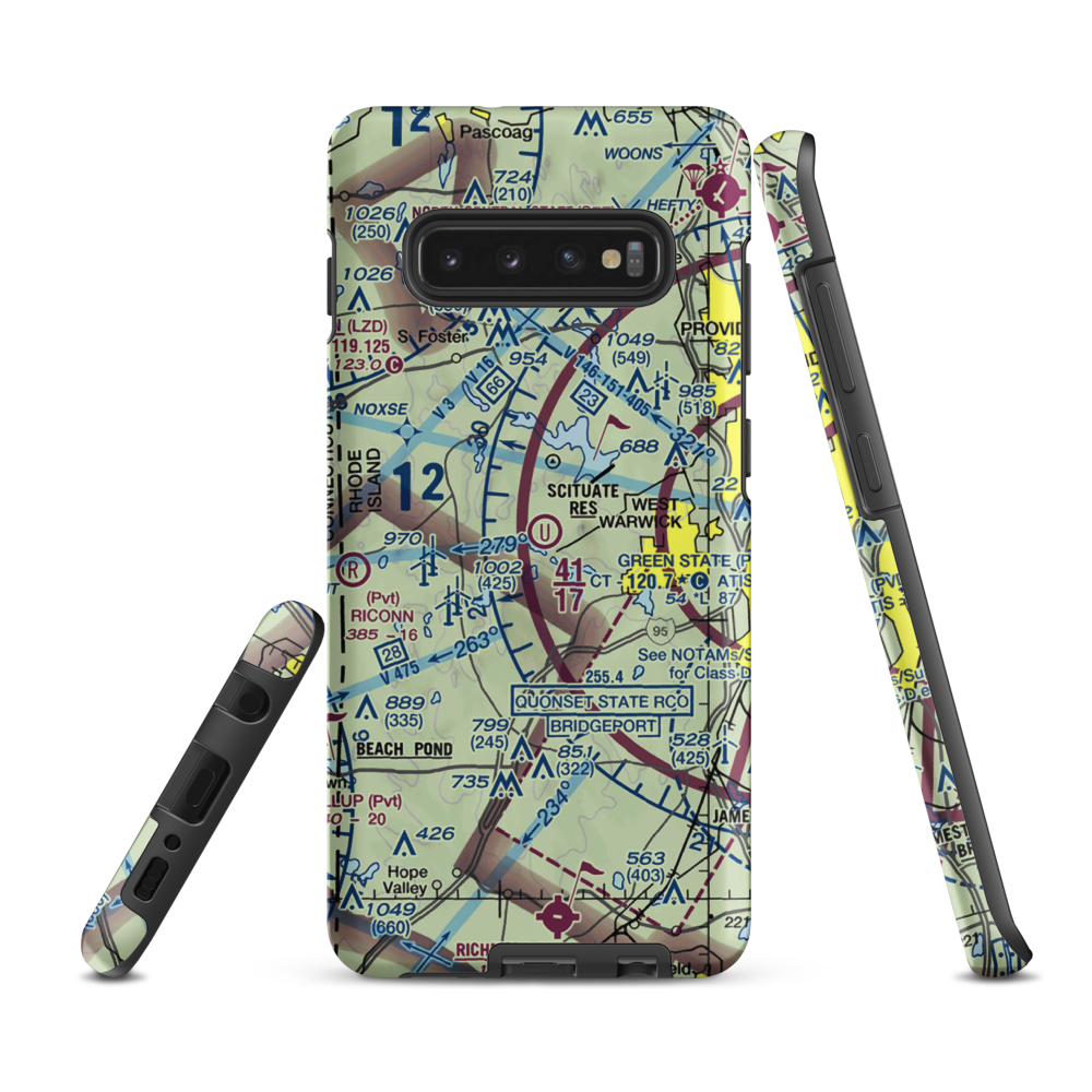 Keskinen Balloonport (RI16) VFR Sectional Samsung Phone Case Samsung Galaxy S10 Plus model shown