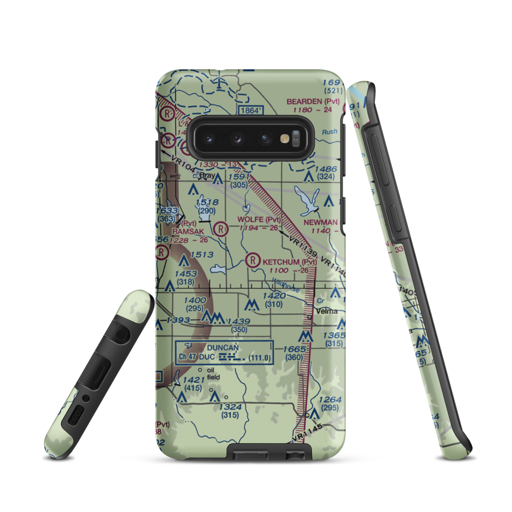 Ketchum Ranch Airport (OK97) VFR Sectional Samsung Phone Case Samsung Galaxy S10 model shown