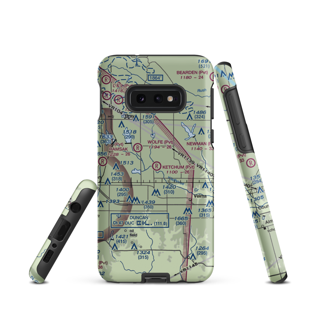 Ketchum Ranch Airport (OK97) VFR Sectional Samsung Phone Case Samsung Galaxy S10 Plus model shown