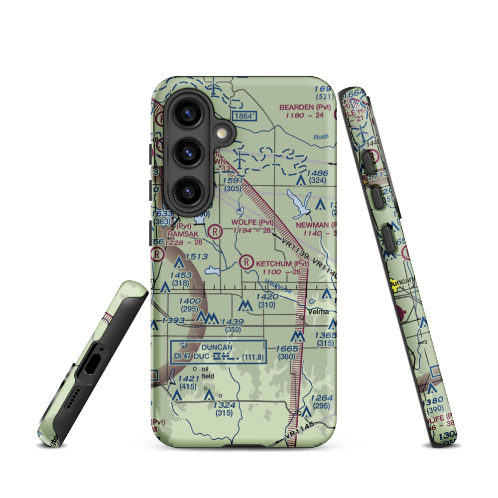 Ketchum Ranch Airport (OK97) VFR Sectional Samsung Phone Case Samsung Galaxy S24 model shown