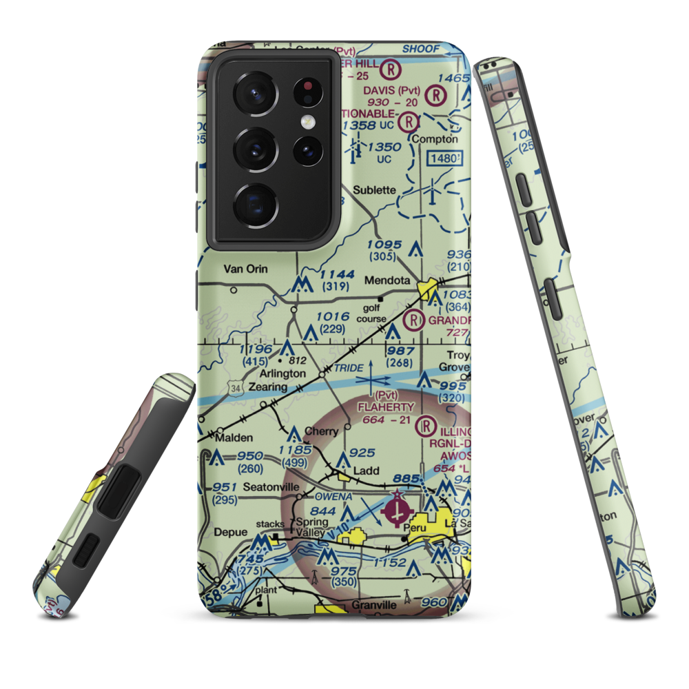 Keutzer Airport (US-1057) VFR Sectional Samsung Phone Case Samsung Galaxy S21 Ultra model shown