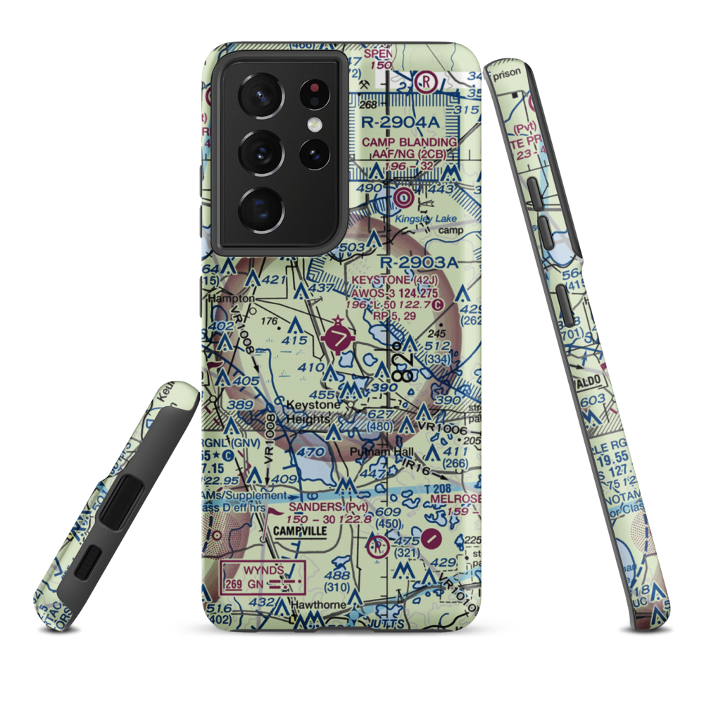 Keystone Airpark (42J) VFR Sectional Samsung Phone Case Samsung Galaxy S21 Plus model shown