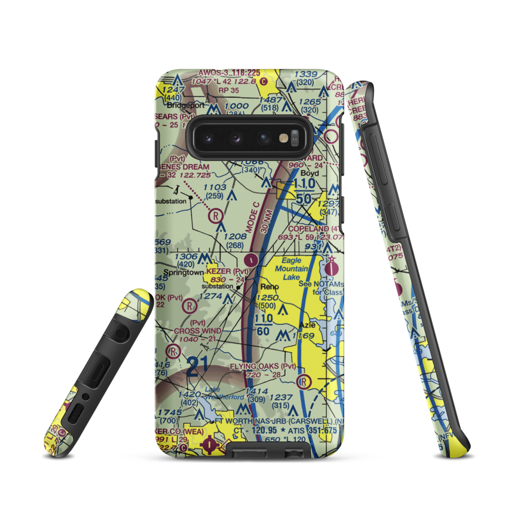 Kezer Air Ranch Airport (61TE) VFR Sectional Samsung Phone Case Samsung Galaxy S10 model shown