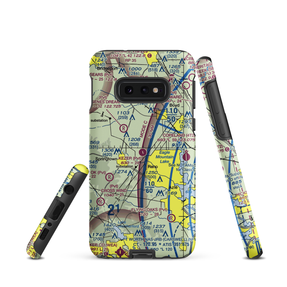 Kezer Air Ranch Airport (61TE) VFR Sectional Samsung Phone Case Samsung Galaxy S10e model shown
