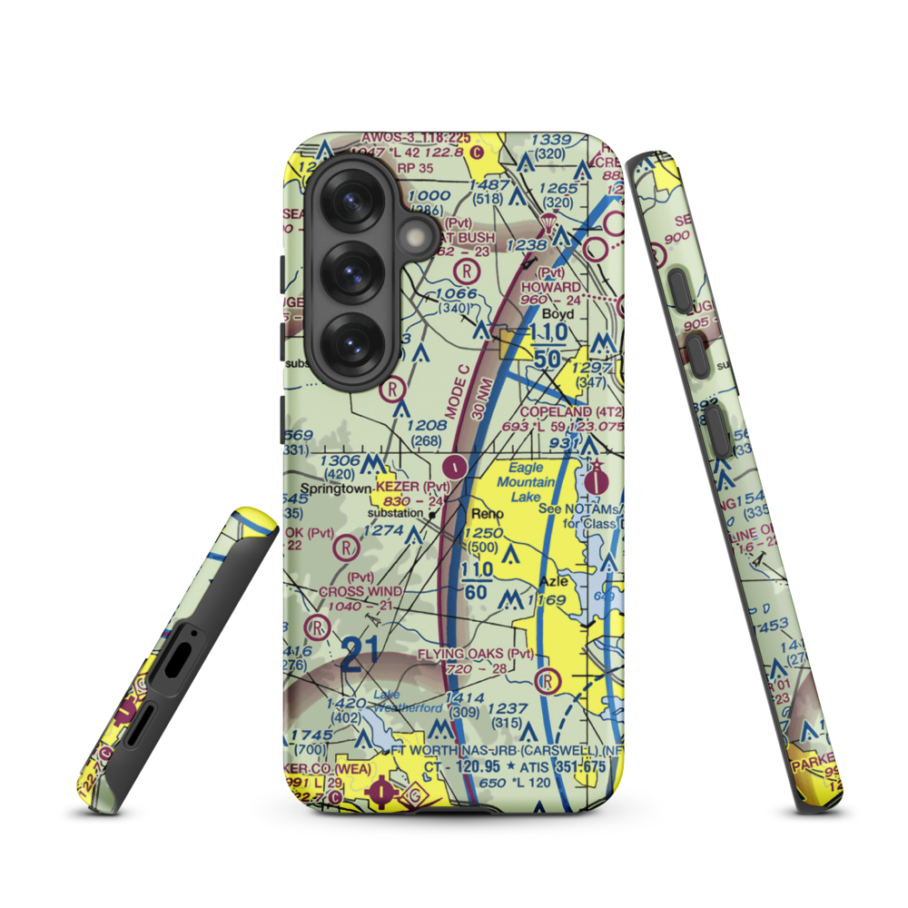 Kezer Air Ranch Airport (61TE) VFR Sectional Samsung Phone Case Samsung Galaxy S25 model shown