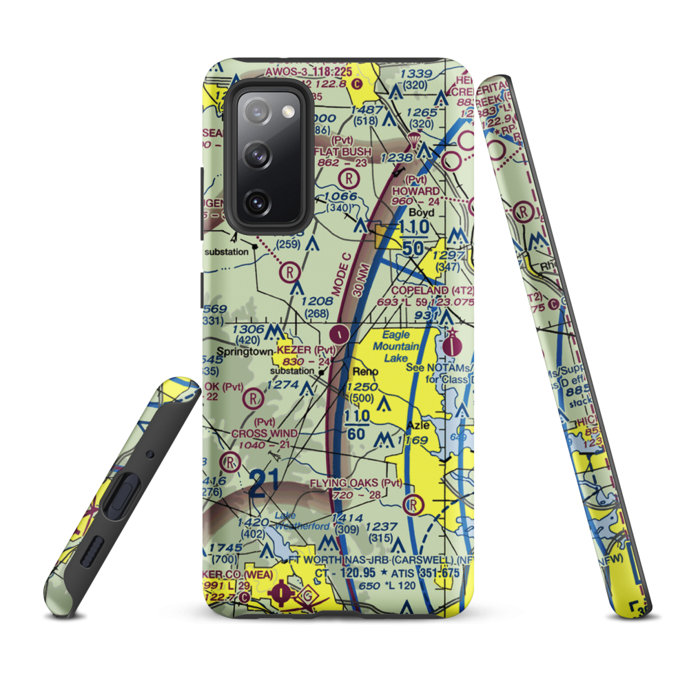 Kezer Air Ranch Airport (61TE) VFR Sectional Samsung Phone Case Samsung Galaxy S20 FE model shown
