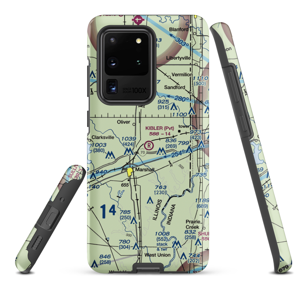 Kibler Airport (3LL3) VFR Sectional Samsung Phone Case Samsung Galaxy S20 Ultra model shown