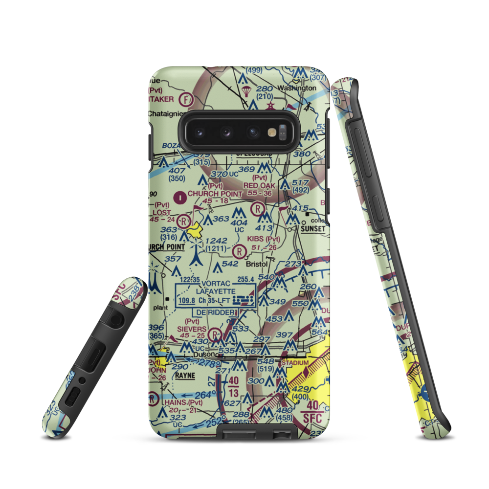 Kibs Air Park (7LA4) VFR Sectional Samsung Phone Case Samsung Galaxy S10 model shown
