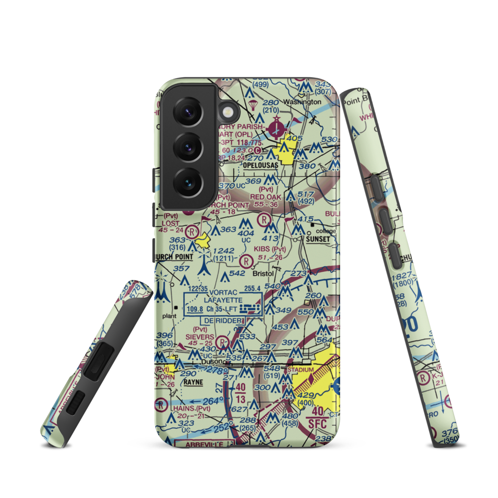 Kibs Air Park (7LA4) VFR Sectional Samsung Phone Case Samsung Galaxy S22 model shown