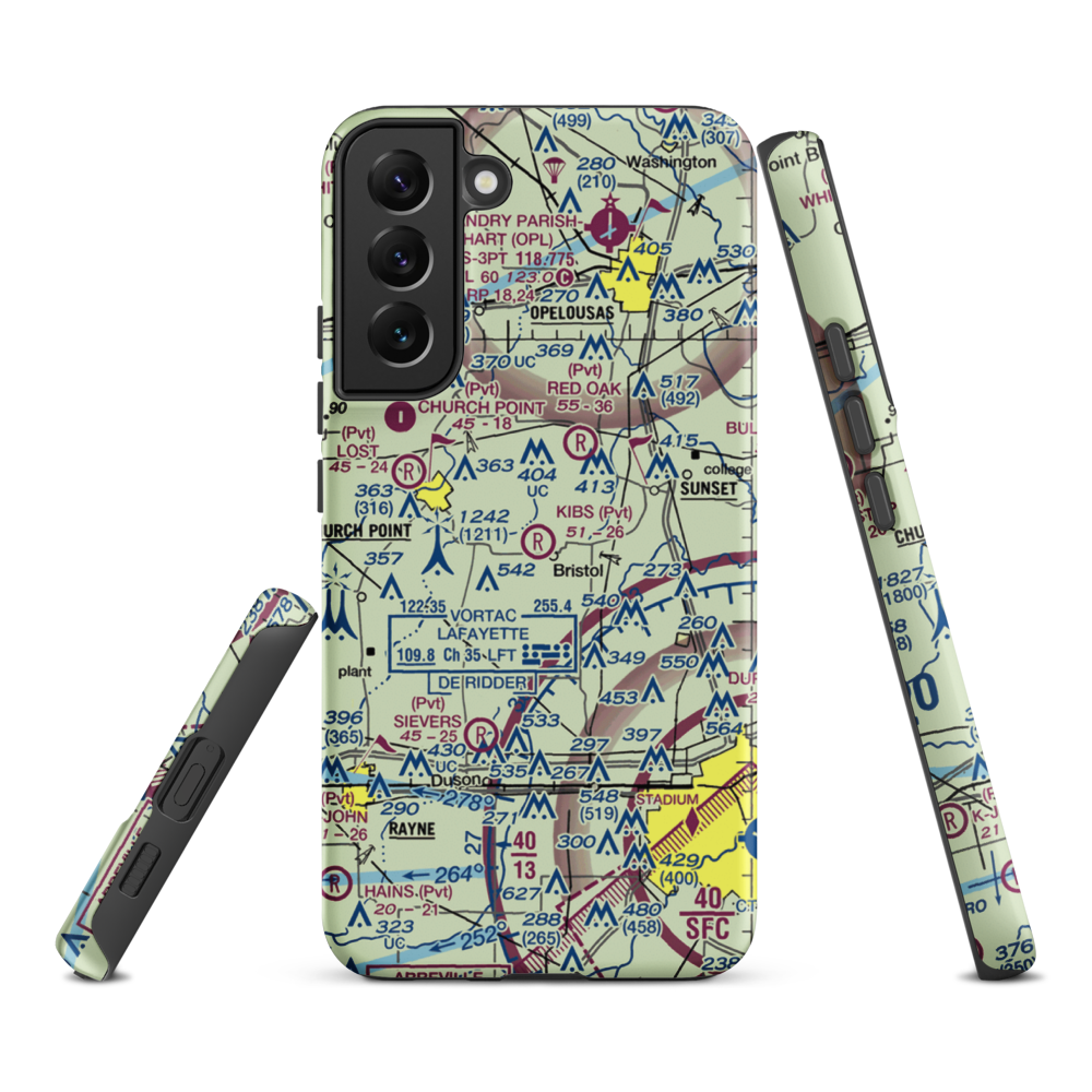Kibs Air Park (7LA4) VFR Sectional Samsung Phone Case Samsung Galaxy S22 Plus model shown