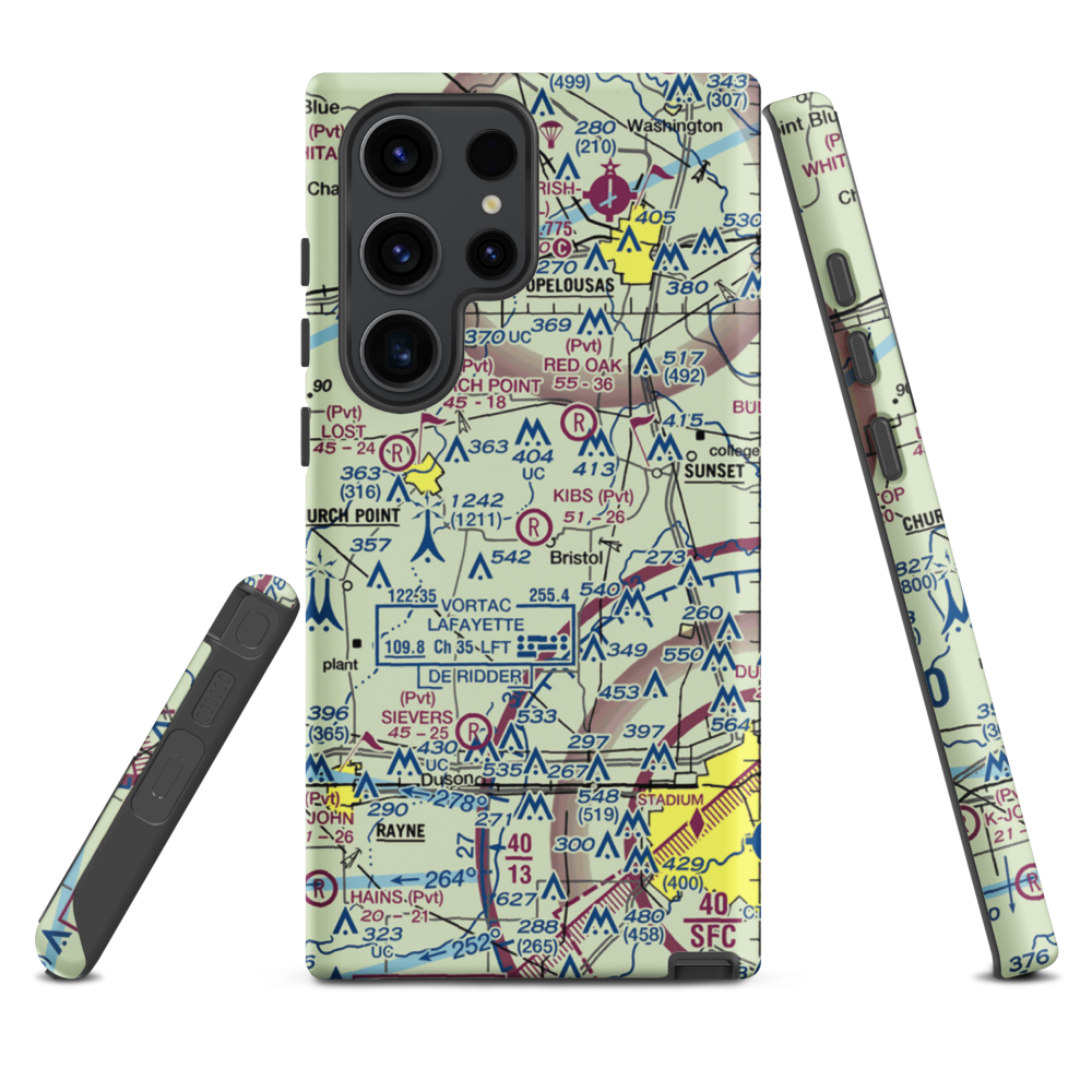 Kibs Air Park (7LA4) VFR Sectional Samsung Phone Case Samsung Galaxy S23 Ultra model shown