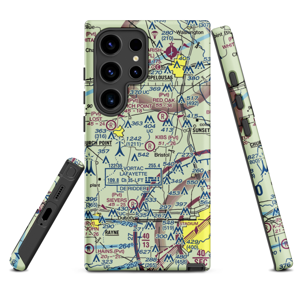 Kibs Air Park (7LA4) VFR Sectional Samsung Phone Case Samsung Galaxy S24 Ultra model shown