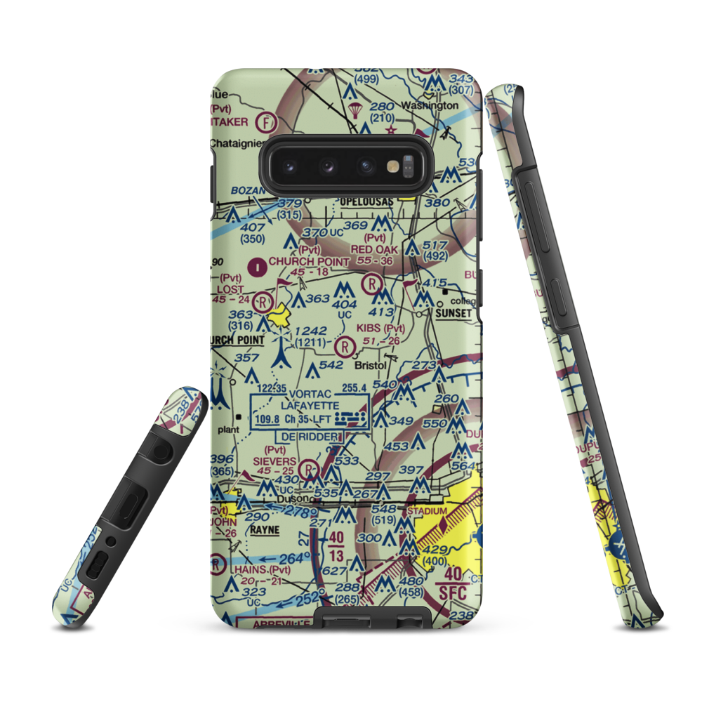 Kibs Air Park (7LA4) VFR Sectional Samsung Phone Case Samsung Galaxy S10 Plus model shown