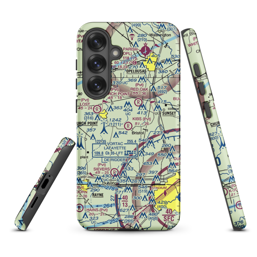 Kibs Air Park (7LA4) VFR Sectional Samsung Phone Case Samsung Galaxy S25 Plus model shown