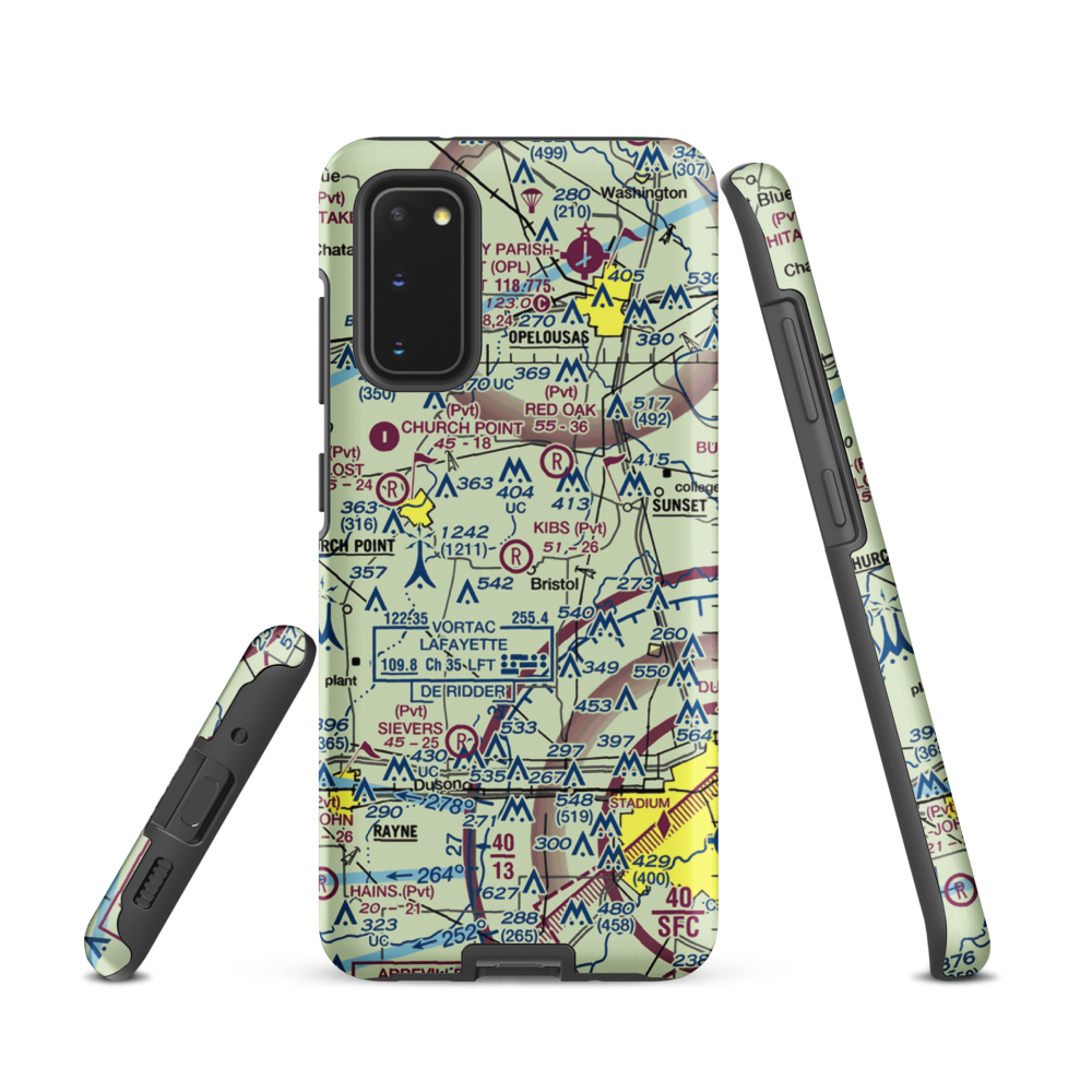 Kibs Air Park (7LA4) VFR Sectional Samsung Phone Case Samsung Galaxy S20 model shown