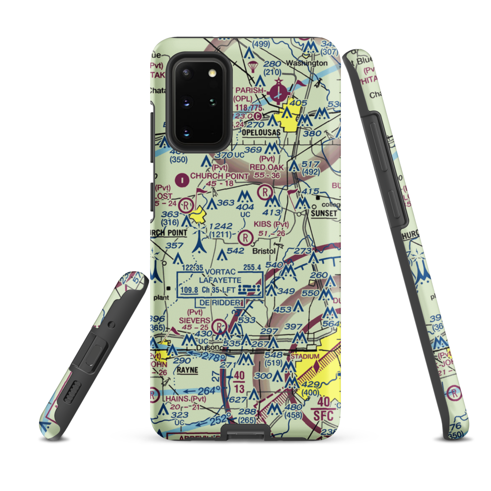 Kibs Air Park (7LA4) VFR Sectional Samsung Phone Case Samsung Galaxy S20 Plus model shown
