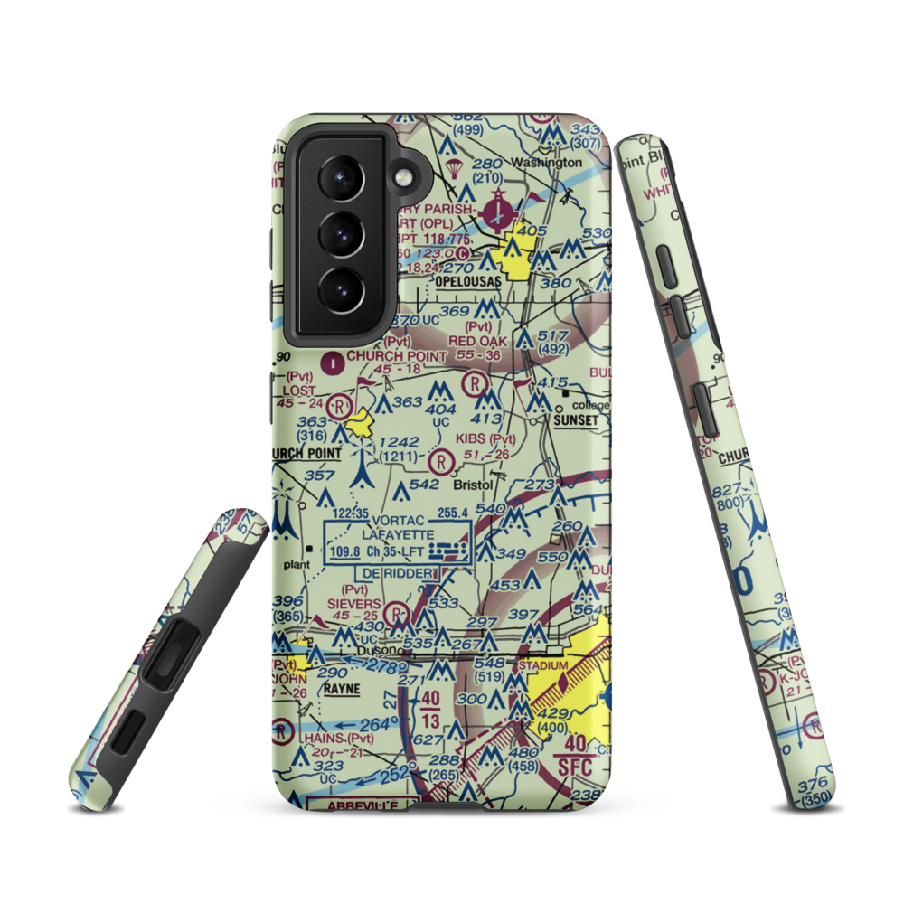 Kibs Air Park (7LA4) VFR Sectional Samsung Phone Case Samsung Galaxy S21 model shown
