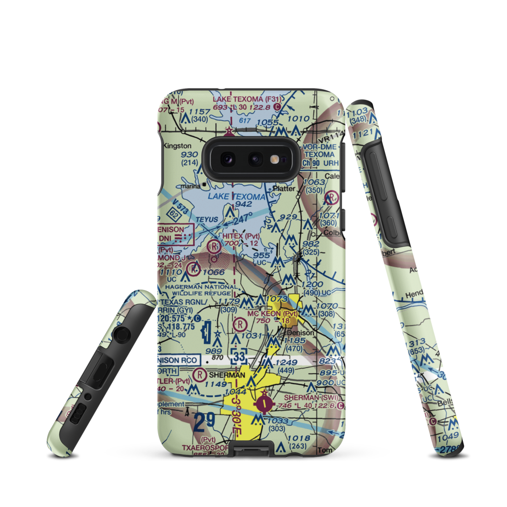 Kidd-Private Airport (TX12) VFR Sectional Samsung Phone Case Samsung Galaxy S10e model shown