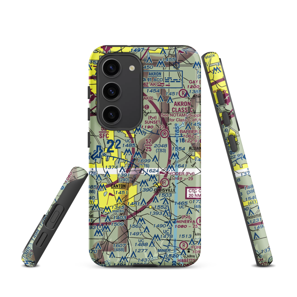 Kiko Farm Airport (OA19) VFR Sectional Samsung Phone Case Samsung Galaxy S23 model shown