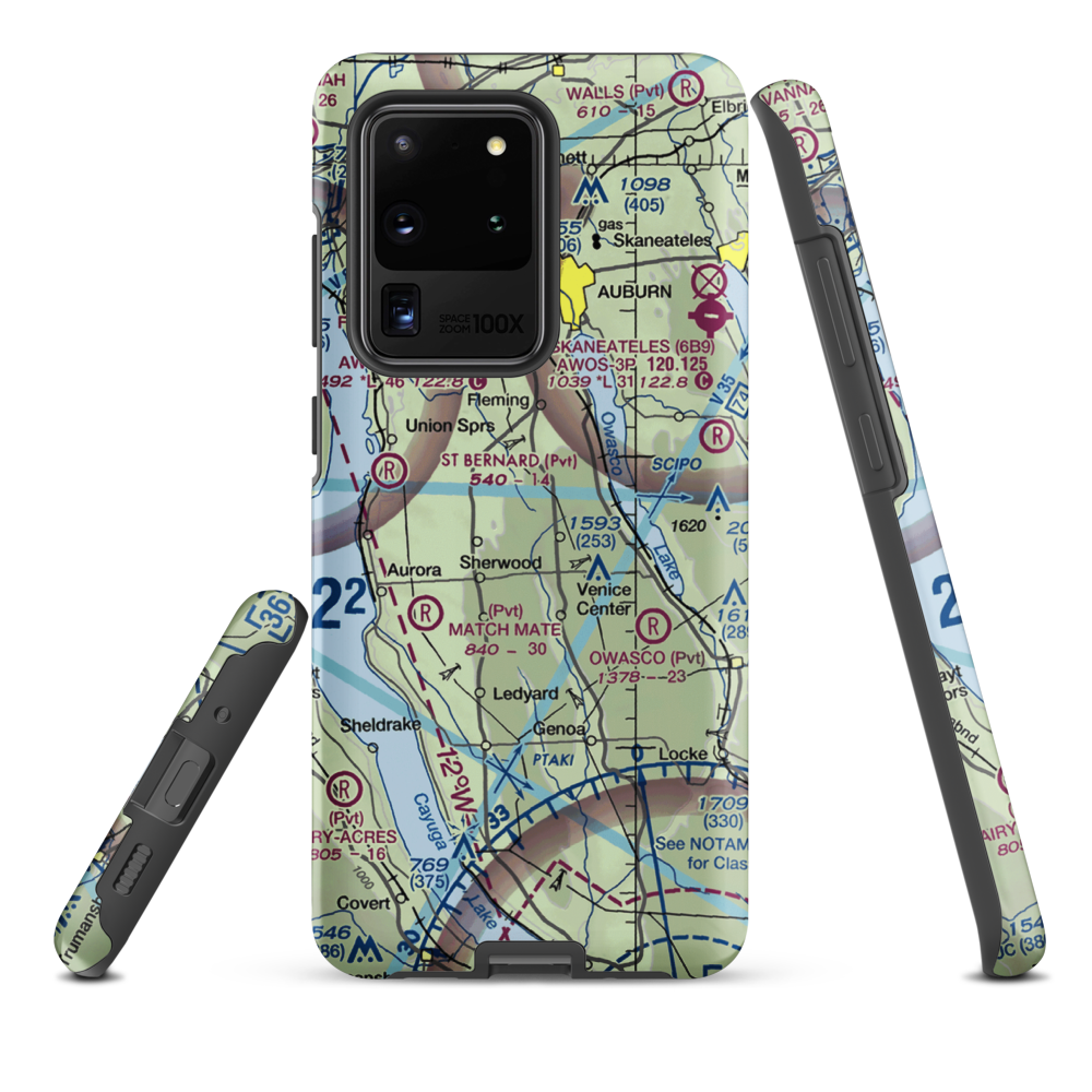 Killian Airfield (1NY8) VFR Sectional Samsung Phone Case Samsung Galaxy S20 Ultra model shown