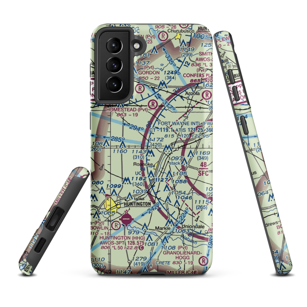 Kilsoquah Farm Airport (8IS2) VFR Sectional Samsung Phone Case Samsung Galaxy S21 Plus model shown