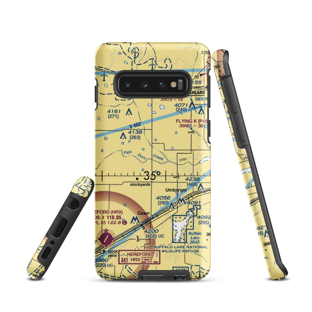 Kimball Farm Service Inc Airport (5XS2) VFR Sectional Samsung Phone Case Samsung Galaxy S10 model shown
