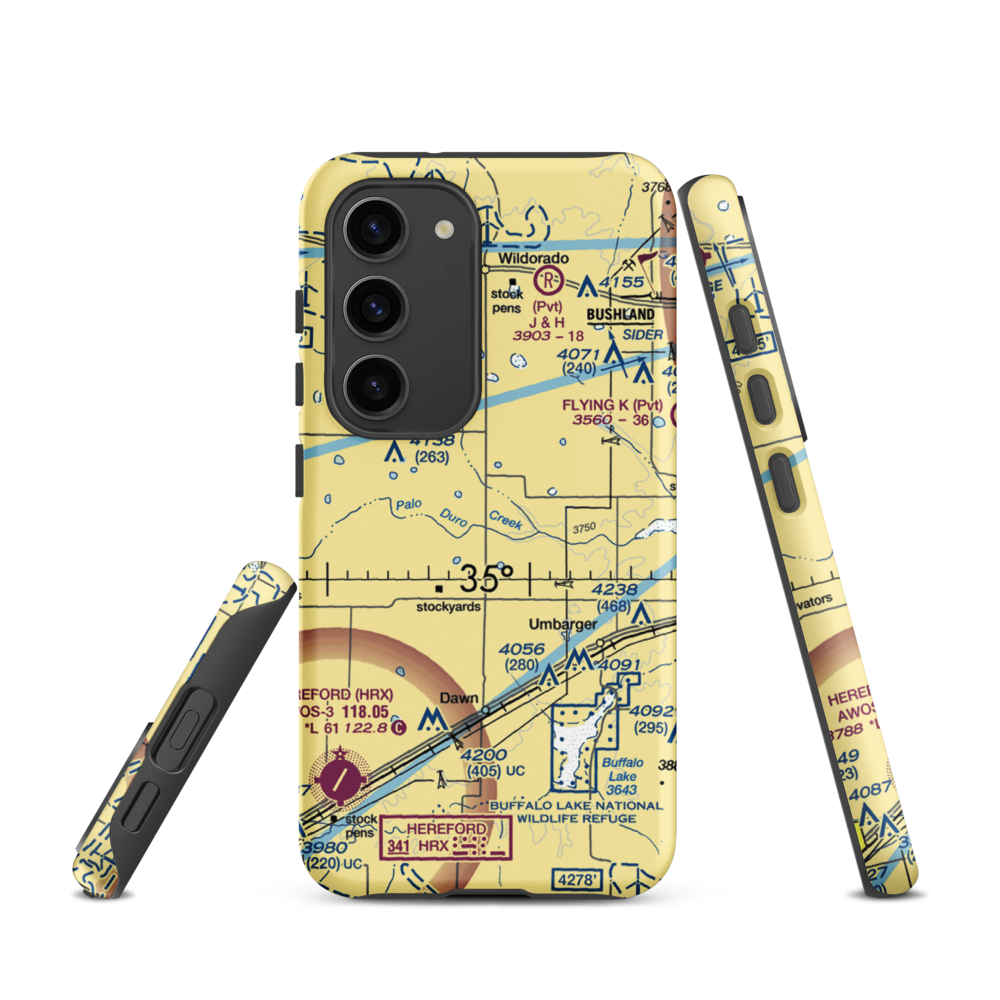 Kimball Farm Service Inc Airport (5XS2) VFR Sectional Samsung Phone Case Samsung Galaxy S23 model shown