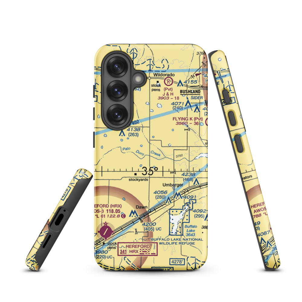 Kimball Farm Service Inc Airport (5XS2) VFR Sectional Samsung Phone Case Samsung Galaxy S25 model shown