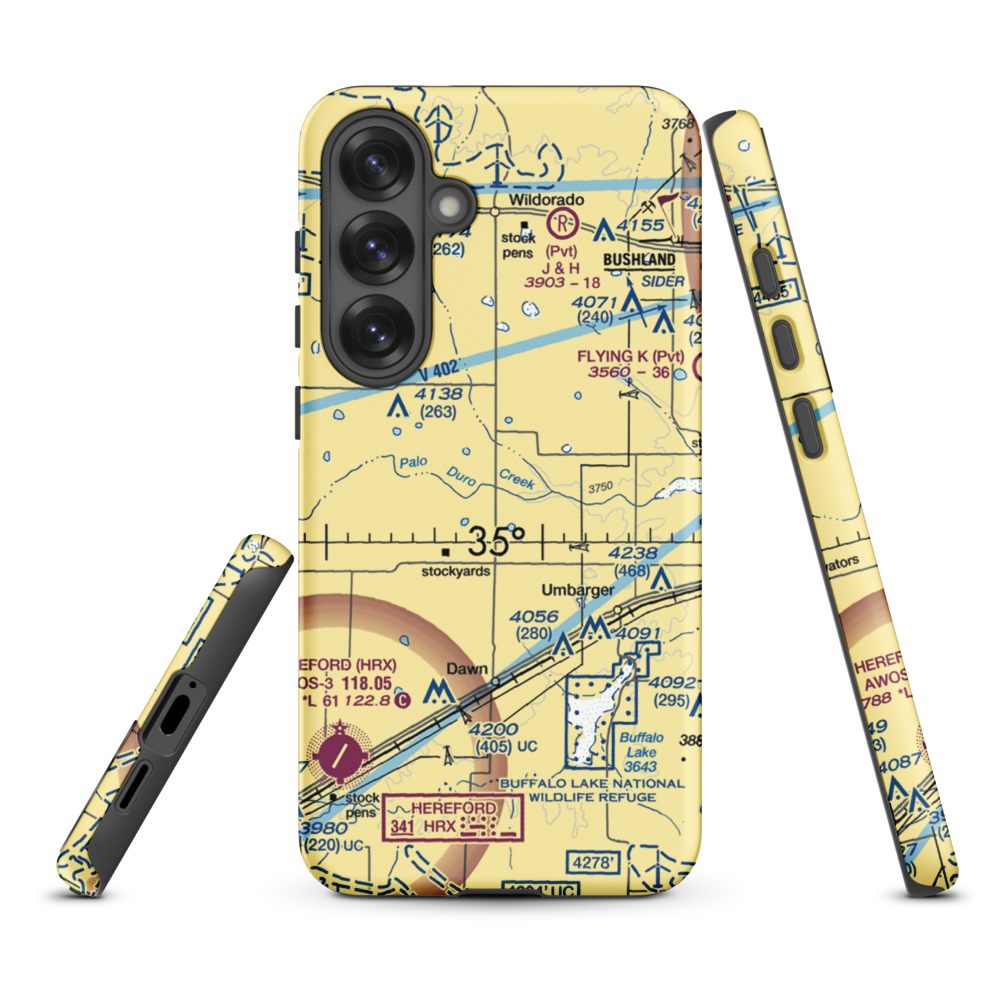 Kimball Farm Service Inc Airport (5XS2) VFR Sectional Samsung Phone Case Samsung Galaxy S25 Plus model shown