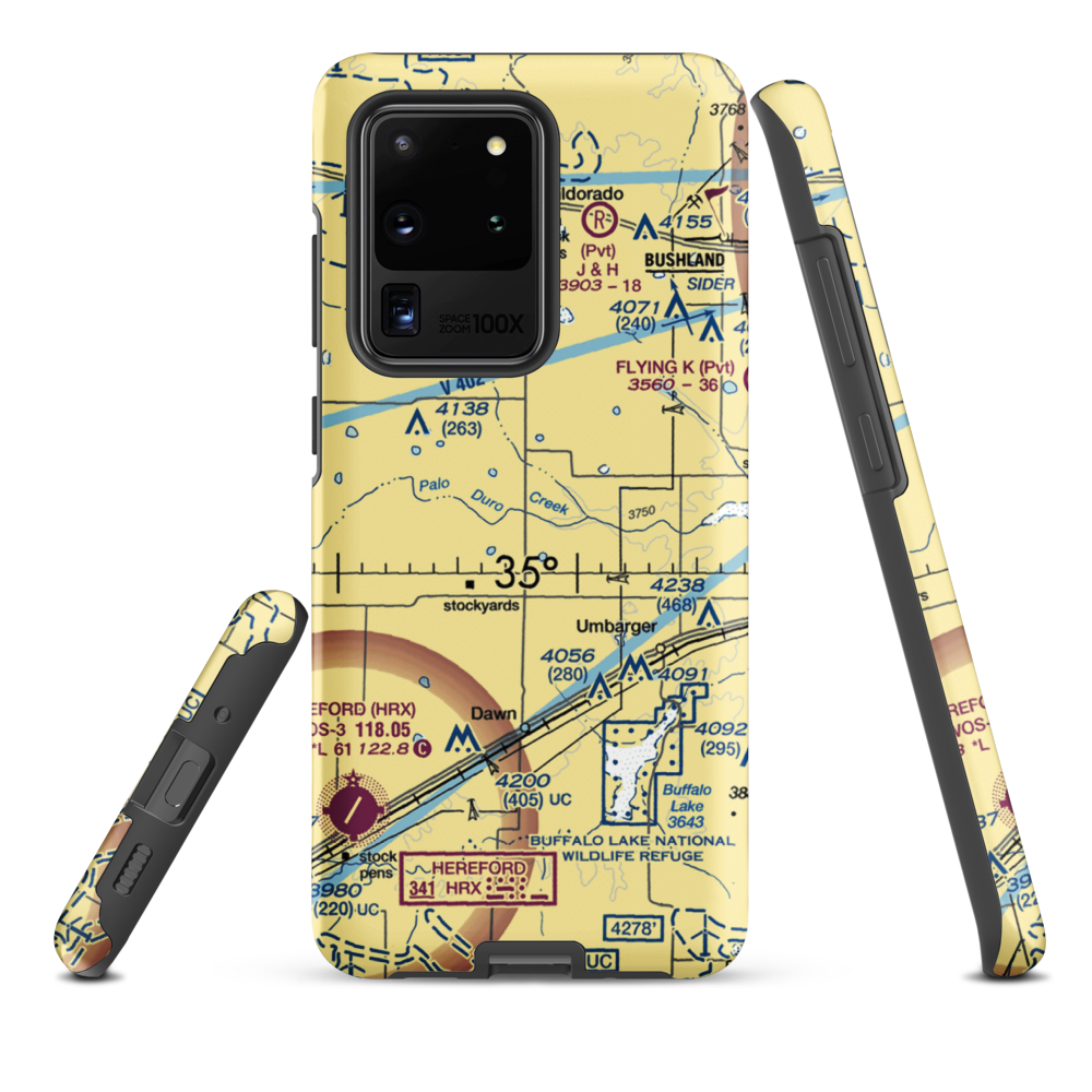 Kimball Farm Service Inc Airport (5XS2) VFR Sectional Samsung Phone Case Samsung Galaxy S20 Ultra model shown