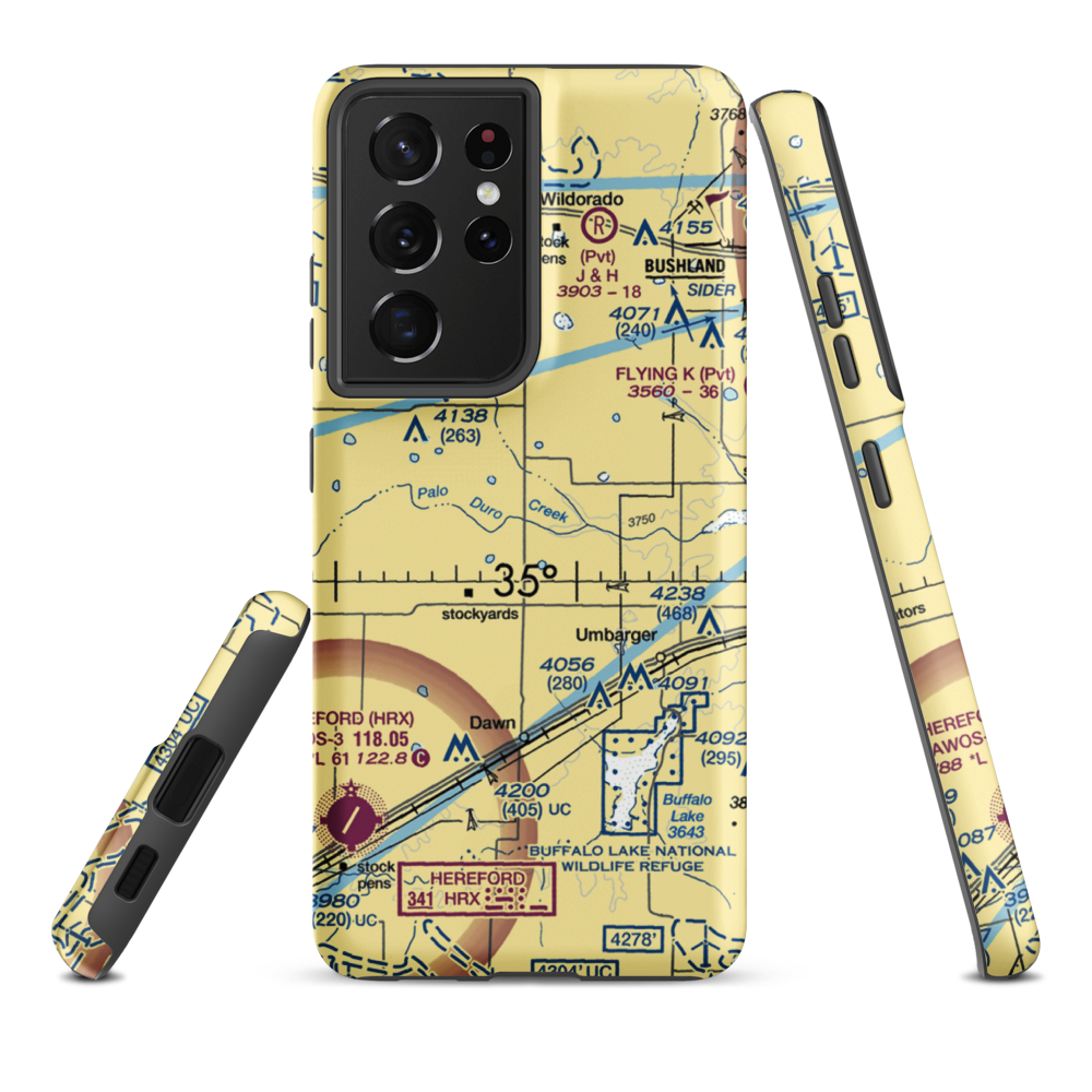 Kimball Farm Service Inc Airport (5XS2) VFR Sectional Samsung Phone Case Samsung Galaxy S21 Ultra model shown