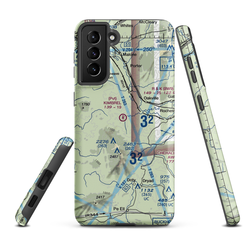 Kimbrel Farm Airport (WN48) VFR Sectional Samsung Phone Case Samsung Galaxy S21 Plus model shown