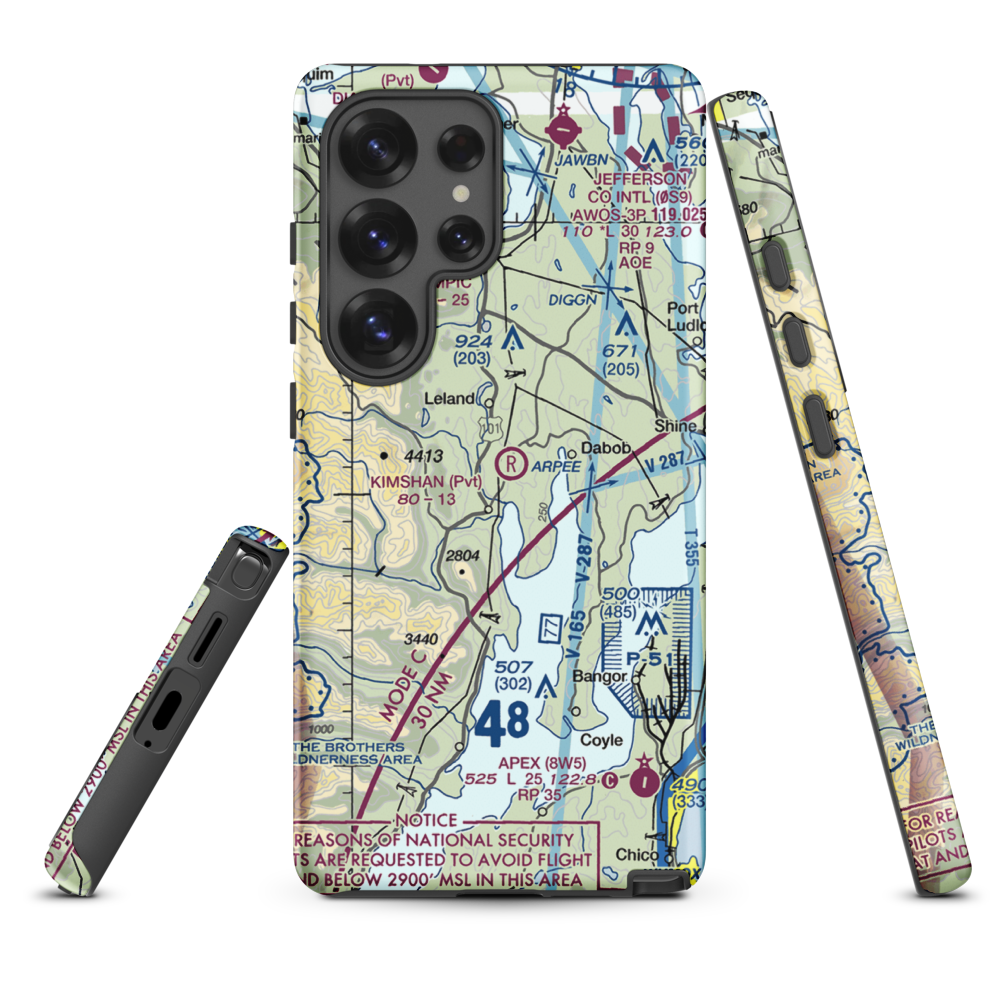 Kimshan Ranch Airport (WN00) VFR Sectional Samsung Phone Case Samsung Galaxy S25 Ultra model shown