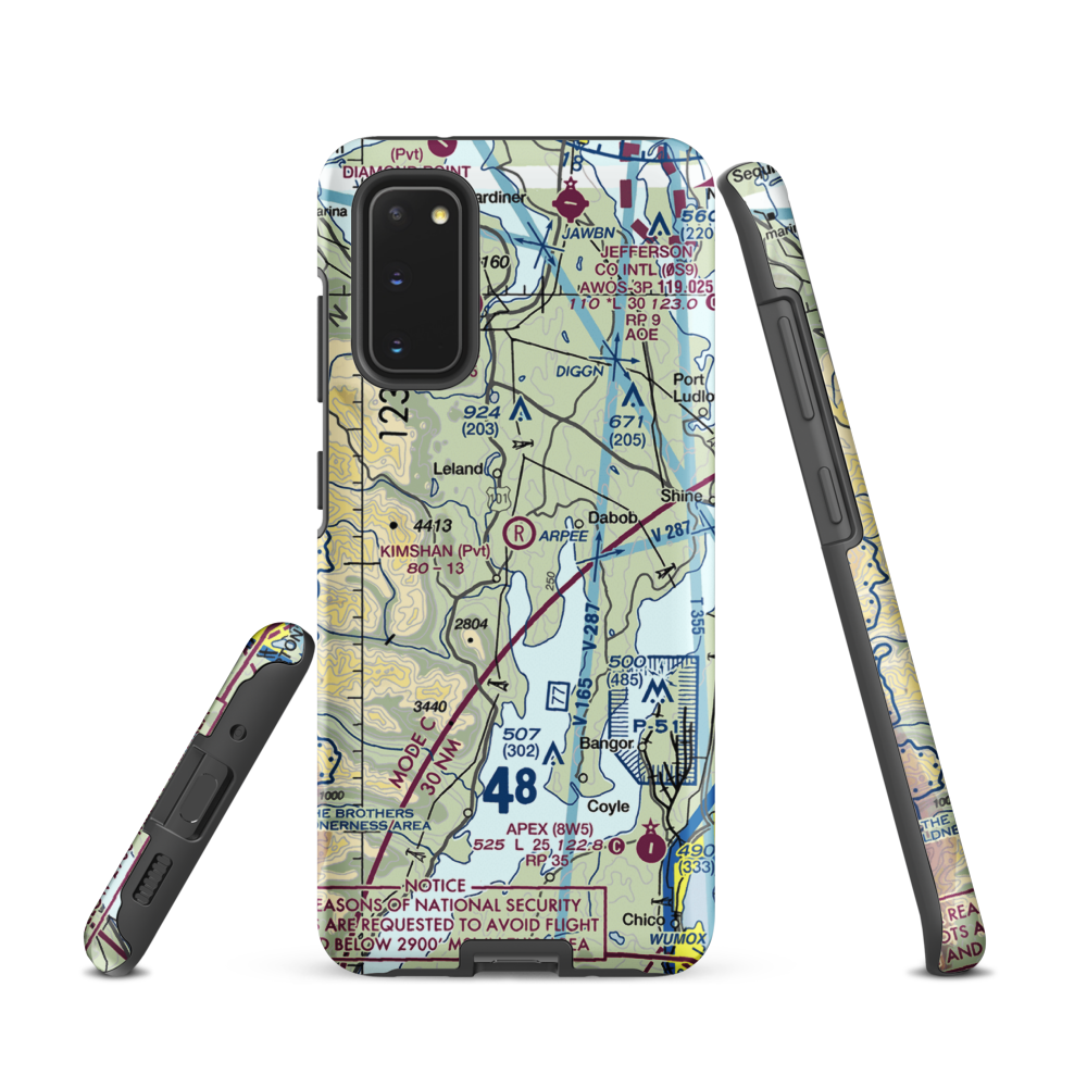 Kimshan Ranch Airport (WN00) VFR Sectional Samsung Phone Case Samsung Galaxy S20 model shown