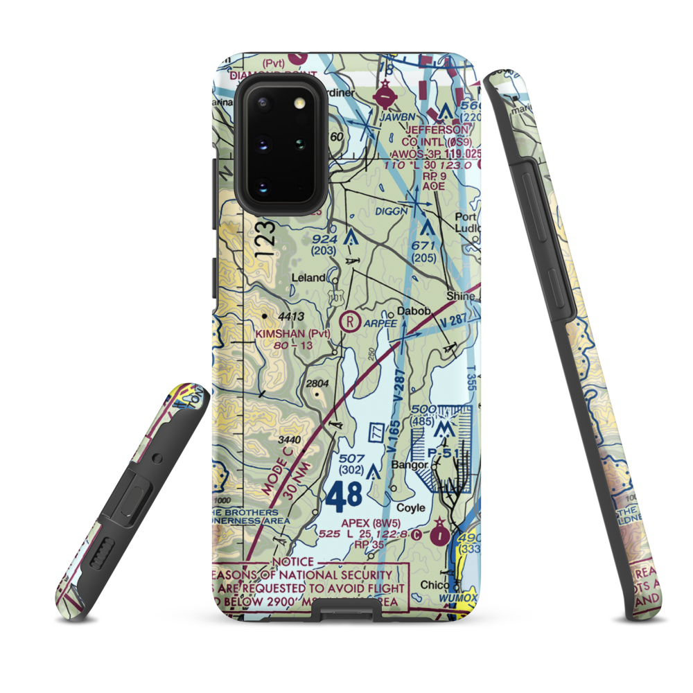 Kimshan Ranch Airport (WN00) VFR Sectional Samsung Phone Case Samsung Galaxy S20 Plus model shown