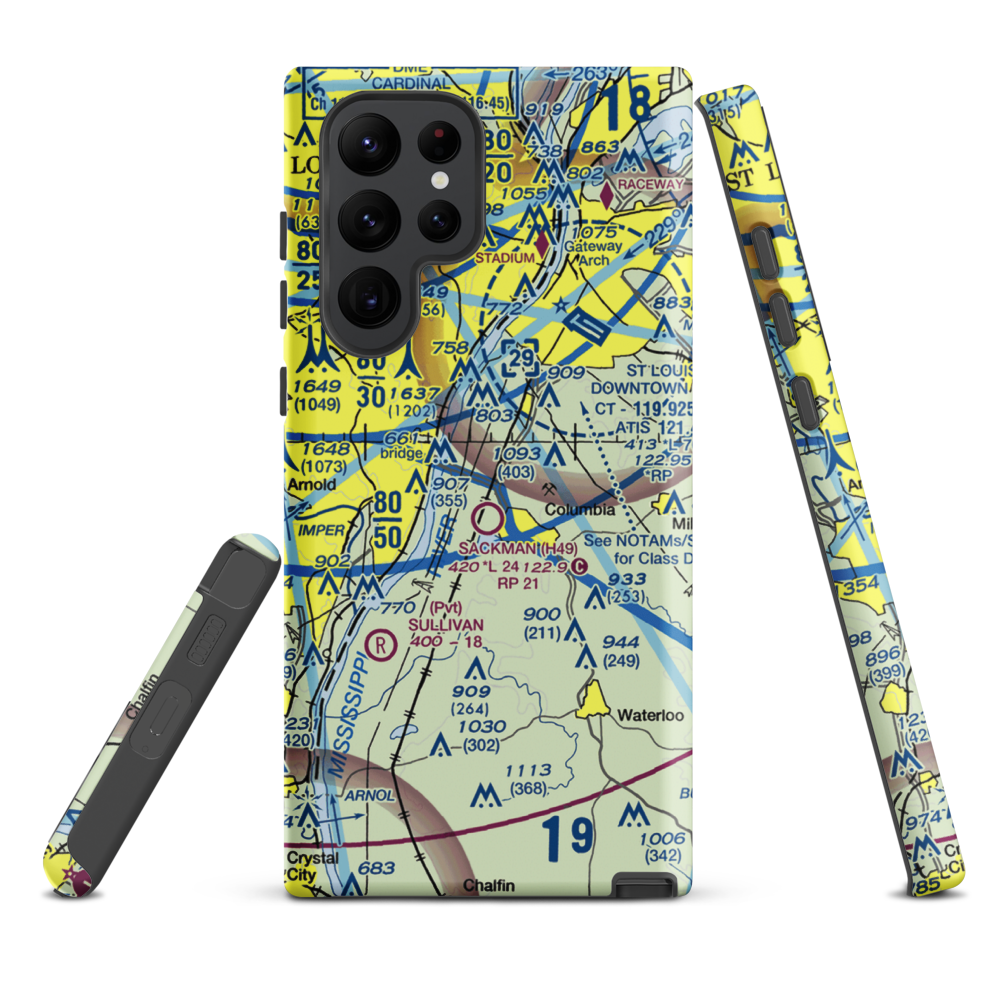 King Airport (7IS9) VFR Sectional Samsung Phone Case Samsung Galaxy S22 Ultra model shown