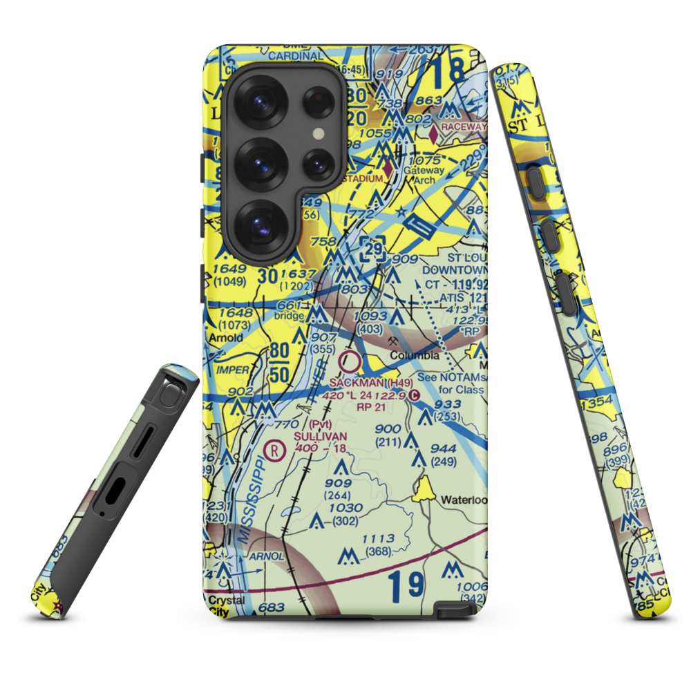 King Airport (7IS9) VFR Sectional Samsung Phone Case Samsung Galaxy S25 Ultra model shown