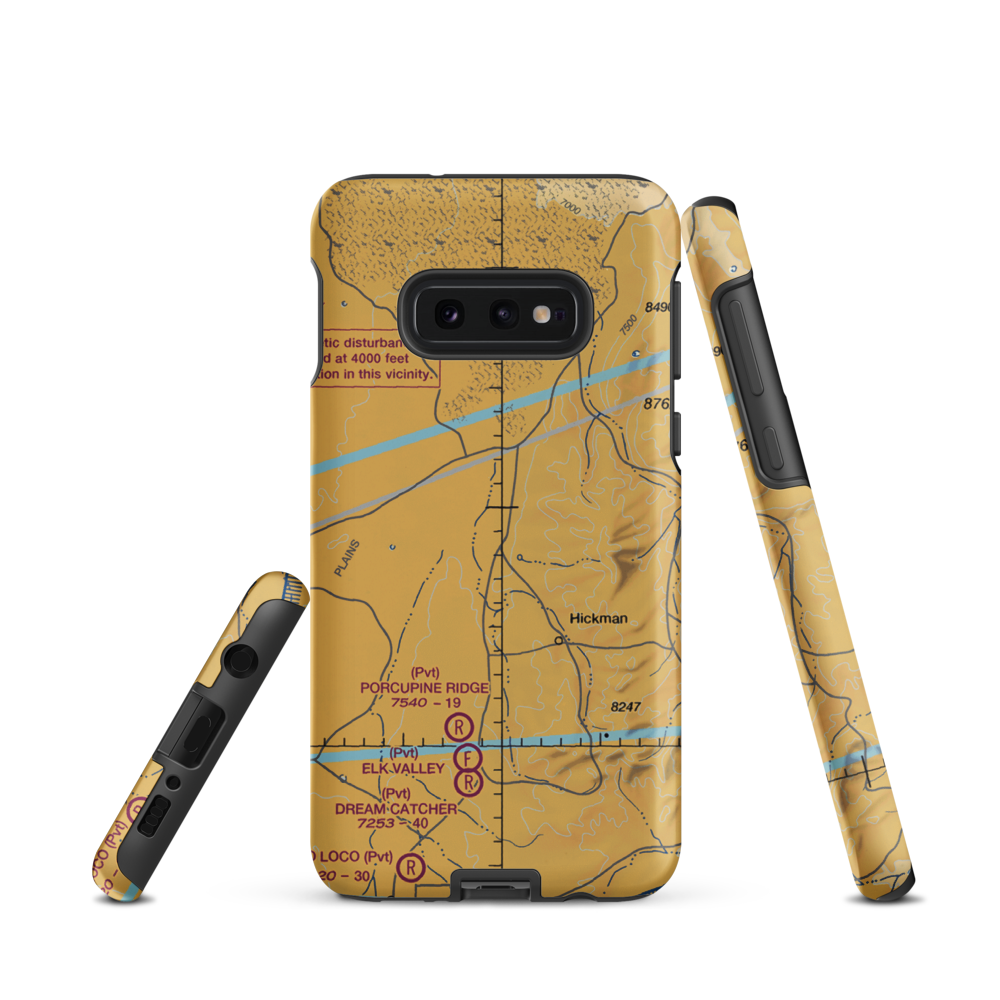 King Ranch Airport (83NM) VFR Sectional Samsung Phone Case Samsung Galaxy S10 Plus model shown