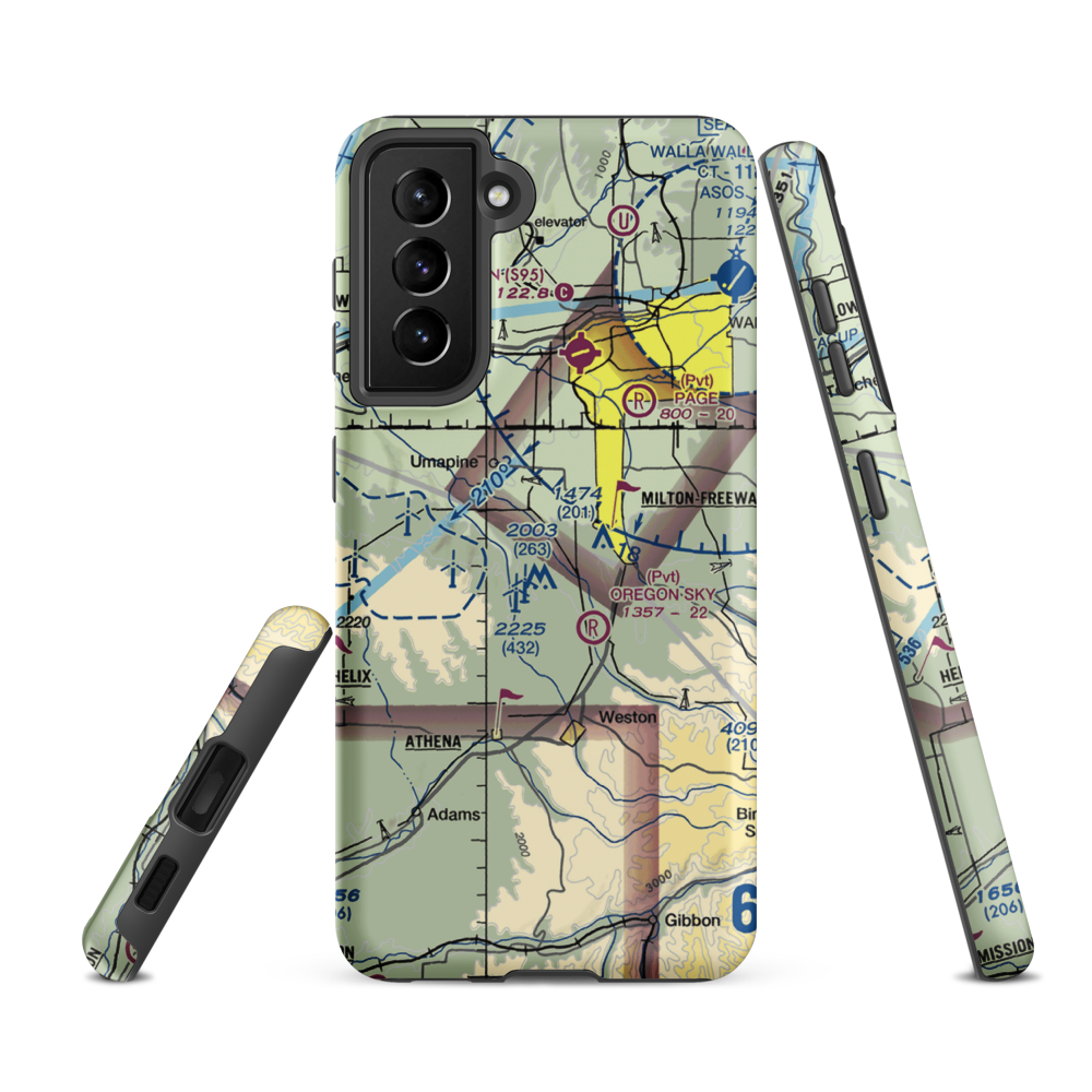 King's Airport (9OR4) VFR Sectional Samsung Phone Case Samsung Galaxy S21 FE model shown