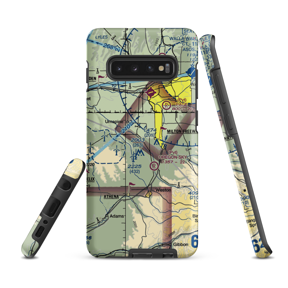 King's Airport (9OR4) VFR Sectional Samsung Phone Case Samsung Galaxy S10 Plus model shown